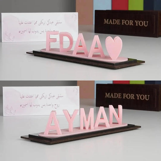 DUAL NAME - 3d Printed Gift Love Customized