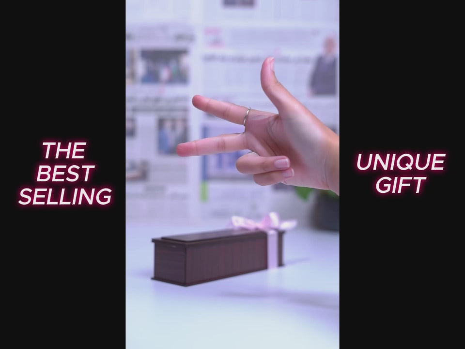 Load video: A custom 3D piece that turns your names into art